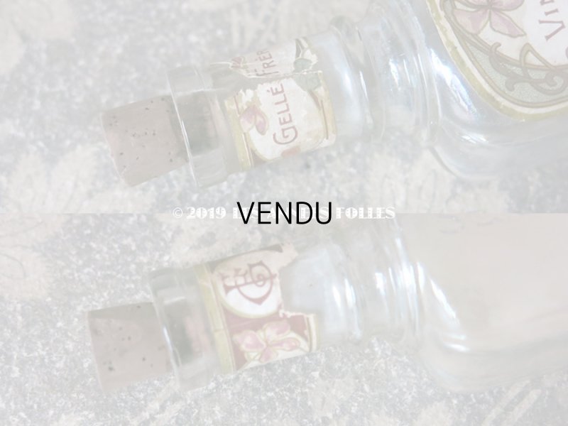 画像5:  アンティーク 菫のパフュームボトル VINAIGRE ANTISEPTIQUE A LA VIOLETTE - GELLE FRERES PARIS -