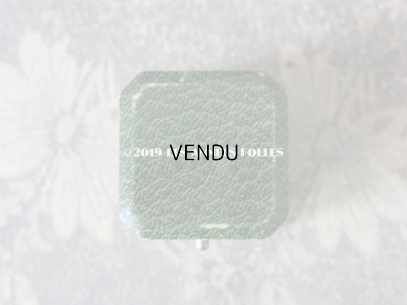 画像3: アンティーク ジュエリーボックス 金彩入り グリーン リングボックス