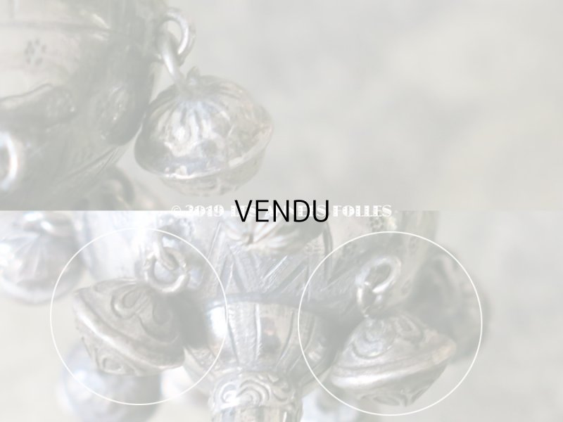 画像7: 19世紀 ナポレオン3世時代 アンティーク ラトル シルバー製 幾何学模様