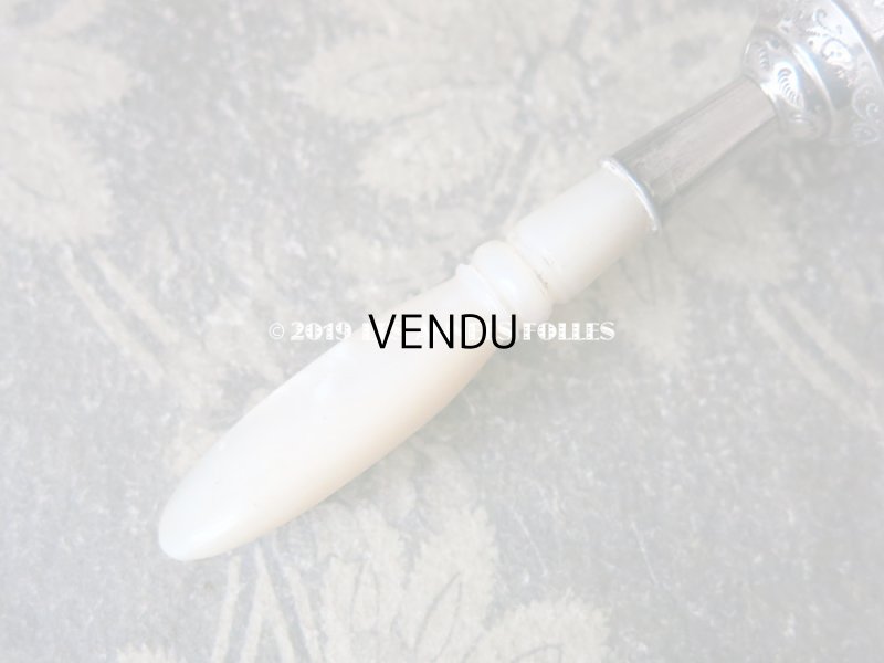 画像7: 19世紀 ナポレオン3世時代 アンティーク ラトル シルバー製 星＆花柄