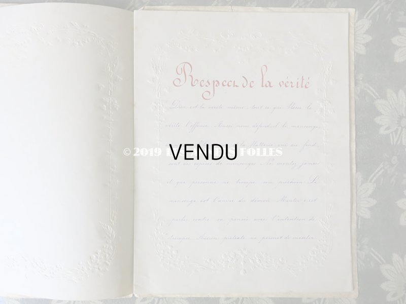 画像6: 1901年 アンティーク カリグラフィーのノート CAHIER