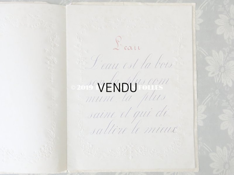 画像5: 1901年 アンティーク カリグラフィーのノート CAHIER