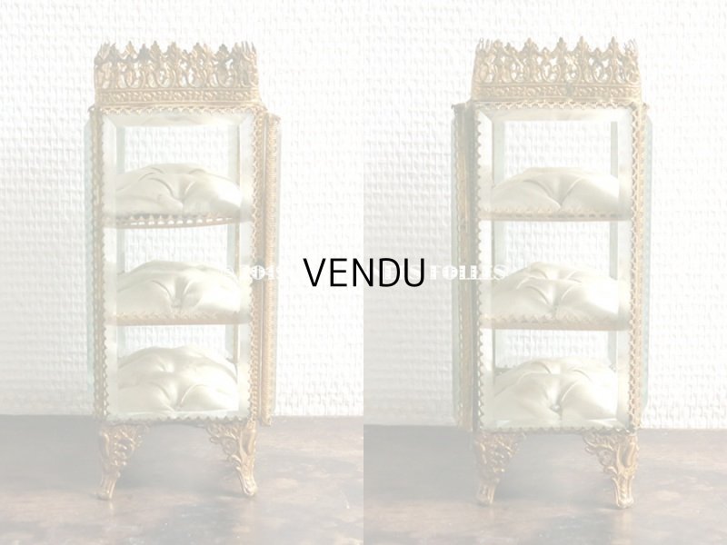 画像6: アンティーク 3段のシルク製クッションのジュエリーケース