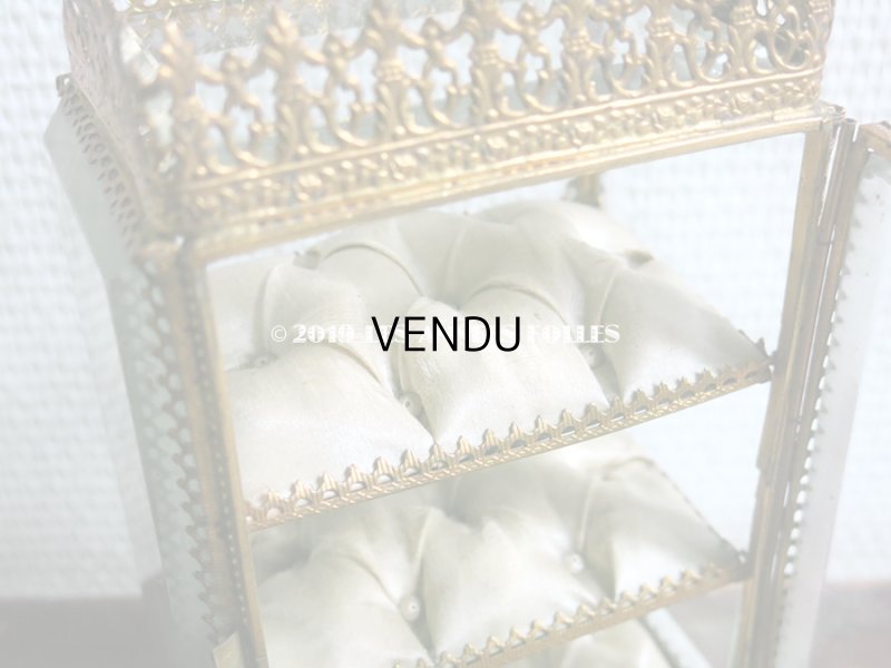 画像10: アンティーク 3段のシルク製クッションのジュエリーケース