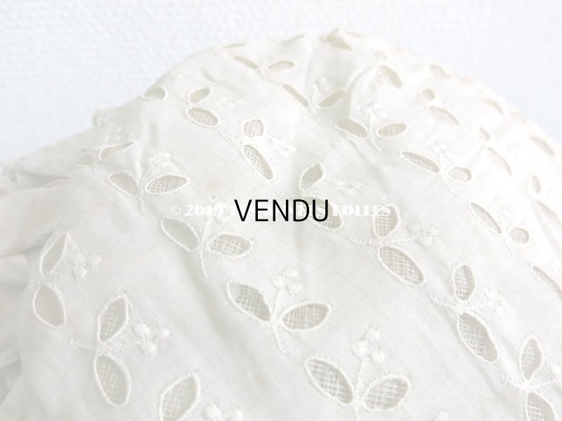 画像5: 1890年代 アンティーク 小さな女の子用 レースの帽子 淡いピンクのリボン