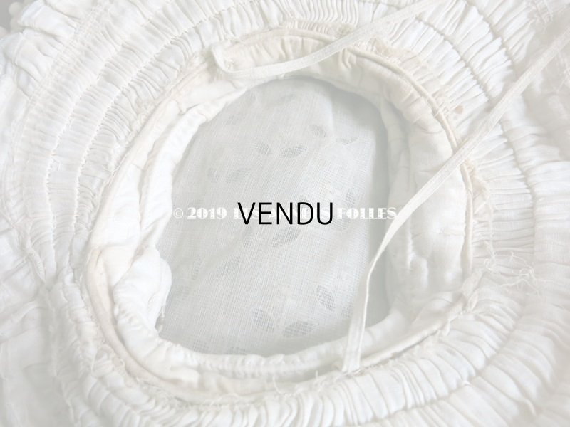 画像9: 1890年代 アンティーク 小さな女の子用 レースの帽子 淡いピンクのリボン