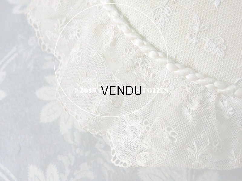 画像7: 19世紀末 アンティーク ショコラトリーの王冠のピンクッション 花模様のレース - LOUIS MARQUIS SIRAUDIN SUCCESSEUR -