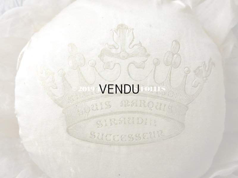 画像2: 19世紀末 アンティーク ショコラトリーの王冠のピンクッション 花模様のレース - LOUIS MARQUIS SIRAUDIN SUCCESSEUR -