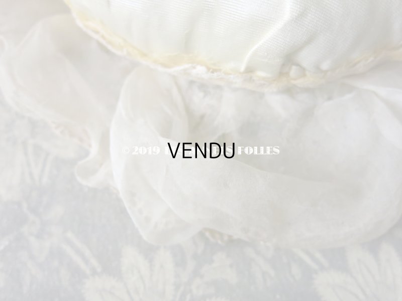 画像5: 19世紀末 アンティーク ショコラトリーの王冠のピンクッション 花模様のレース - LOUIS MARQUIS SIRAUDIN SUCCESSEUR -