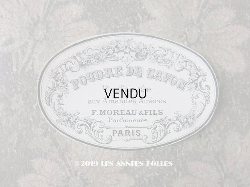 画像1: アンティーク パウダーソープのラベル POUDRE DE SAVON - F.MOREAU & FILS LYON -