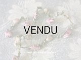 19世紀末 アンティーク  シルク製 2色の薔薇のロココトリム  ロココリボン 42cm