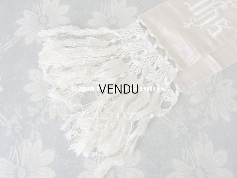 画像4: 1900年代 アンティーク コミュニオンの小さな腕章 ピンクベージュ