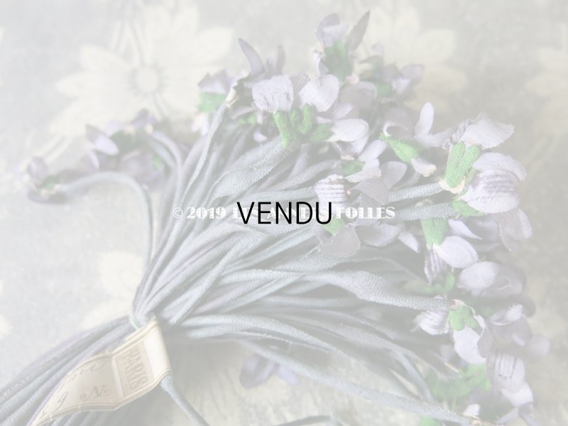 画像4: 【クリスマスセール2019対象外】 1900年代 アンティーク 菫のブーケの布花 コサージュ 未使用ラベル付 71輪