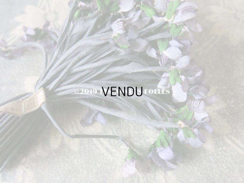 画像5: 【クリスマスセール2019対象外】 1900年代 アンティーク 菫のブーケの布花 コサージュ 未使用ラベル付 71輪