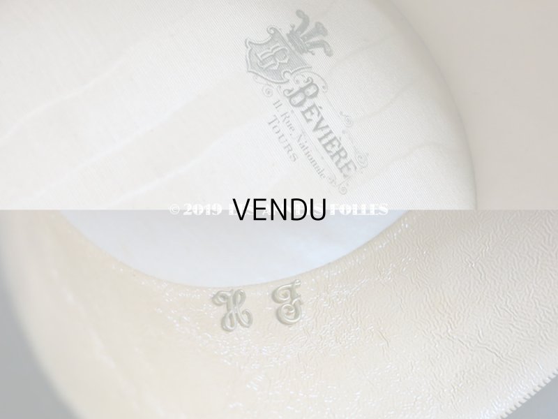 画像13: 【クリスマスセール2019対象外】 アンティーク ハットボックス シルクハット入り - G.BEVIERE TOURS -