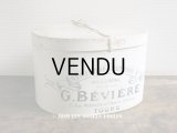 【クリスマスセール2019対象外】 アンティーク ハットボックス シルクハット入り - G.BEVIERE TOURS -