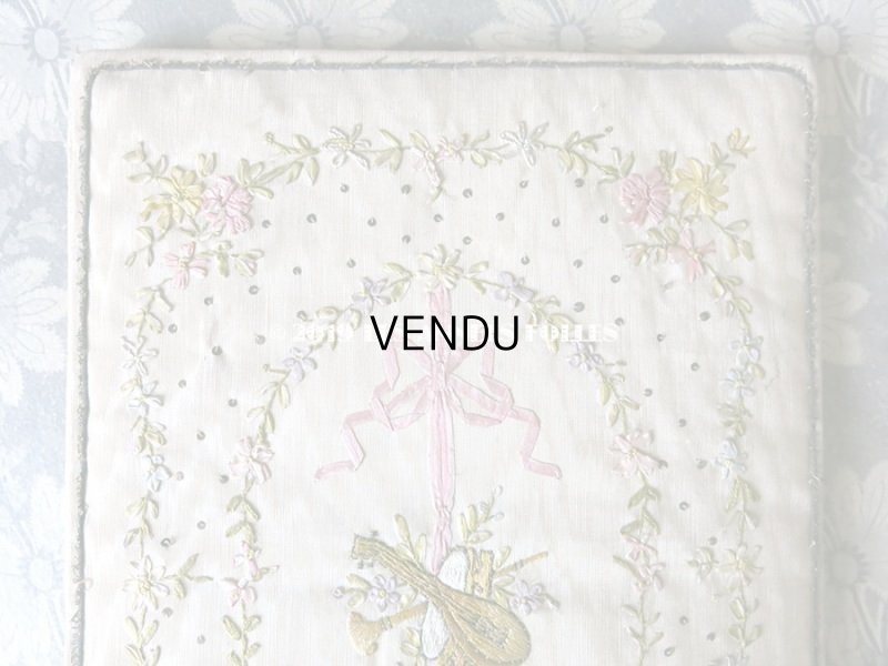 画像5: 【クリスマスセール2019対象外】 アンティーク リボン刺繍のカードホルダー