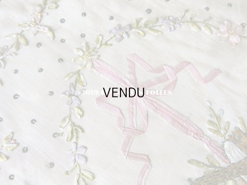 画像8: 【クリスマスセール2019対象外】 アンティーク リボン刺繍のカードホルダー