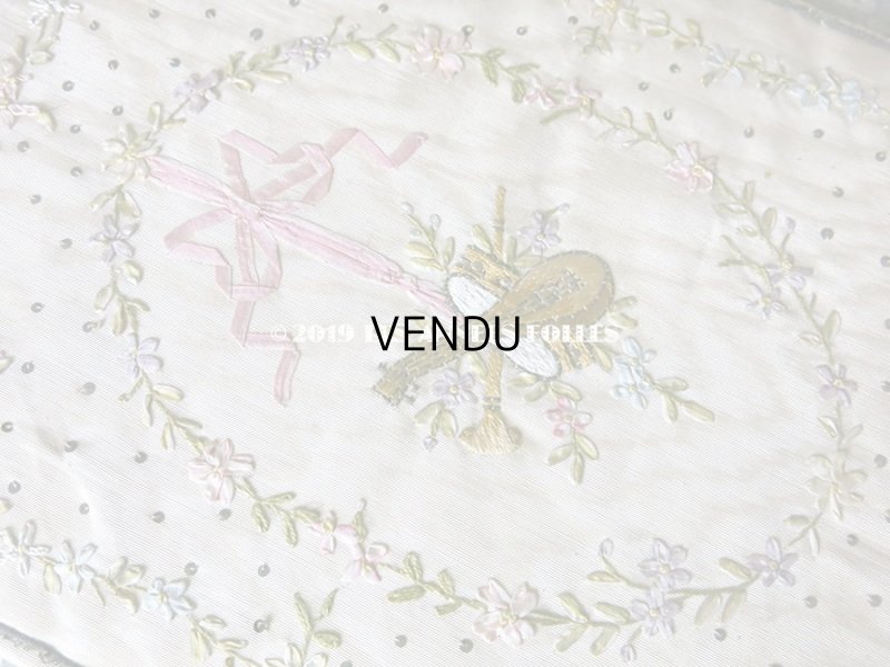 画像7: 【クリスマスセール2019対象外】 アンティーク リボン刺繍のカードホルダー