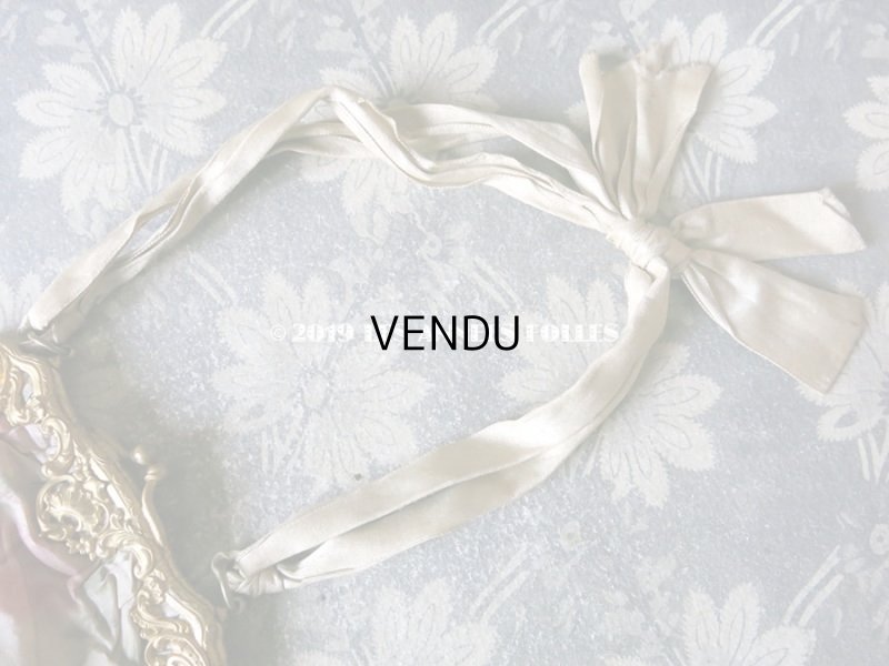 画像10: 【クリスマスセール2019対象外】 19世紀 アンティーク オモニエール シルク製 ピンクの薔薇模様のほくし織