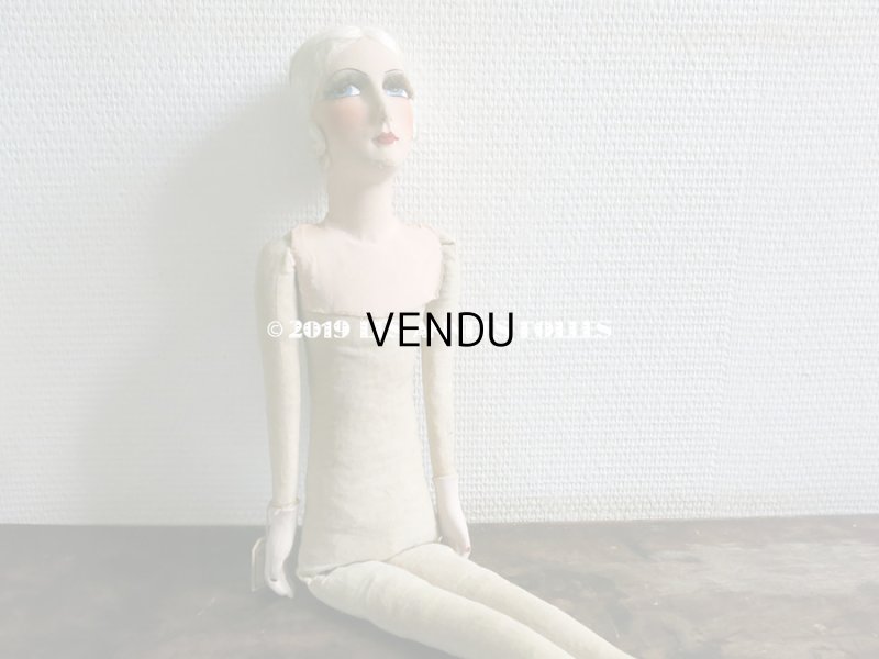 画像3: 1920年代 アンティーク ソファドール 未使用 タグ付 ドレス無し