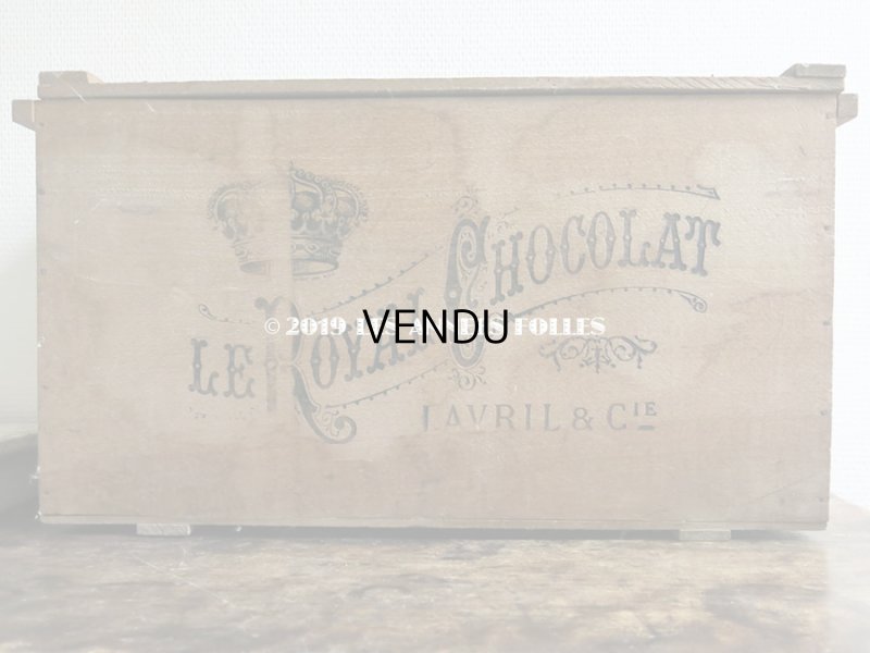 画像4: 【クリスマスセール2019対象外】 アンティーク チョコレートの運搬用 大きな木箱 LE ROYAL CHOCOLAT - LAVRIL&Cie -
