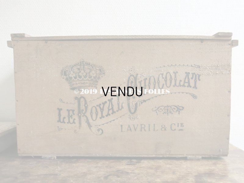 画像3: 【クリスマスセール2019対象外】 アンティーク チョコレートの運搬用 大きな木箱 LE ROYAL CHOCOLAT - LAVRIL&Cie -