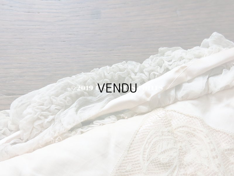 画像18: アンティーク シルクシフォンのフリルの大きなポシェット パウダーピンク