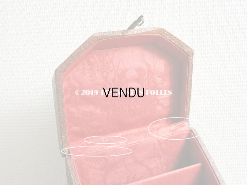 画像10: 19世紀 アンティーク ナポレオン3世時代 本革製 レターボックス 金彩入り