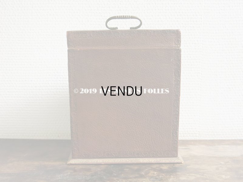 画像4: 19世紀 アンティーク ナポレオン3世時代 本革製 レターボックス 金彩入り