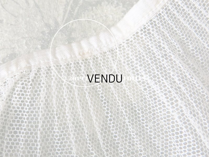 画像6: 1900年代 アンティーク プリーツ加工のチュールレース ドールドレス 1m 淡いピンクの縁取り