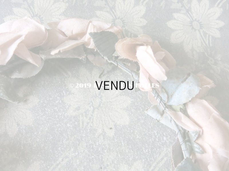 画像11: 19世紀末 アンティーク 淡いピンクの薔薇のヘッドリース ティアラ