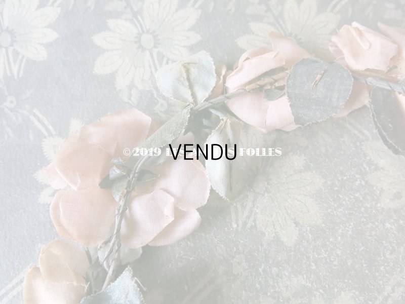 画像9: 19世紀末 アンティーク 淡いピンクの薔薇のヘッドリース ティアラ