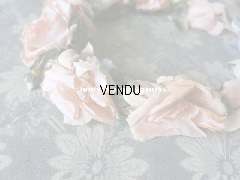 画像8: 19世紀末 アンティーク 淡いピンクの薔薇のヘッドリース ティアラ