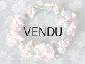 19世紀末 アンティーク 淡いピンクの薔薇のヘッドリース ティアラ 