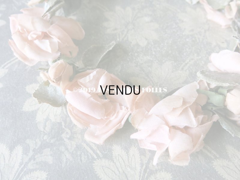 画像6: 19世紀末 アンティーク 淡いピンクの薔薇のヘッドリース ティアラ