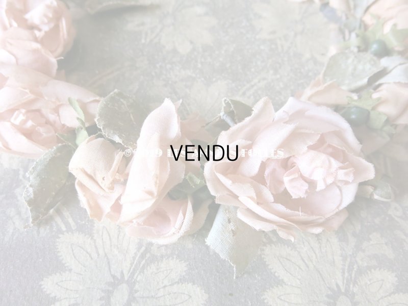 画像5: 19世紀末 アンティーク 淡いピンクの薔薇のヘッドリース ティアラ