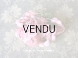 アンティーク ピンクの布花 