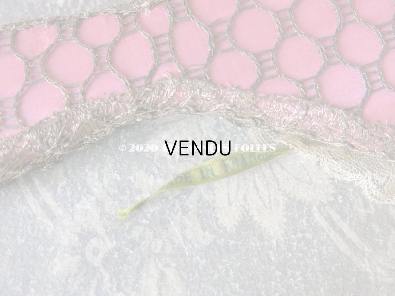 画像18: 未使用 アンティーク リボン刺繍 & ロココトリムの手鏡 ボックス入り