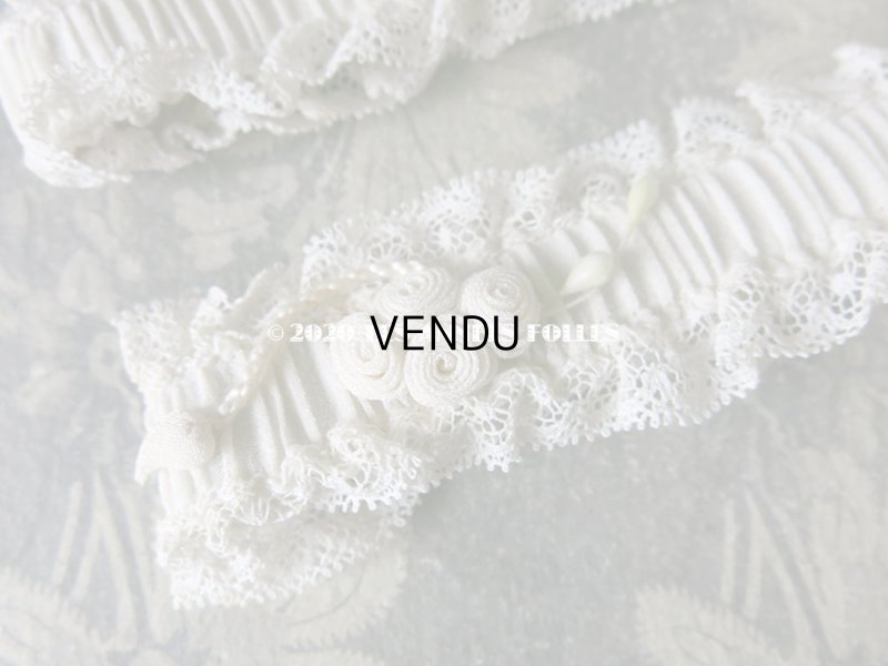 画像4: アンティーク 花嫁の靴下どめ  ジャルティエ レース＆ロココモチーフ付