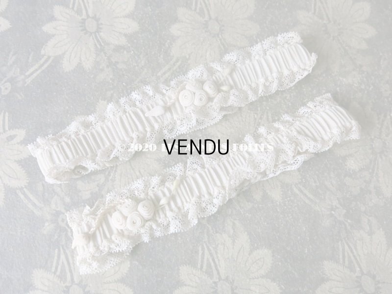 画像3: アンティーク 花嫁の靴下どめ  ジャルティエ レース＆ロココモチーフ付