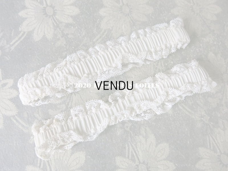 画像6: アンティーク 花嫁の靴下どめ  ジャルティエ レース＆ロココモチーフ付