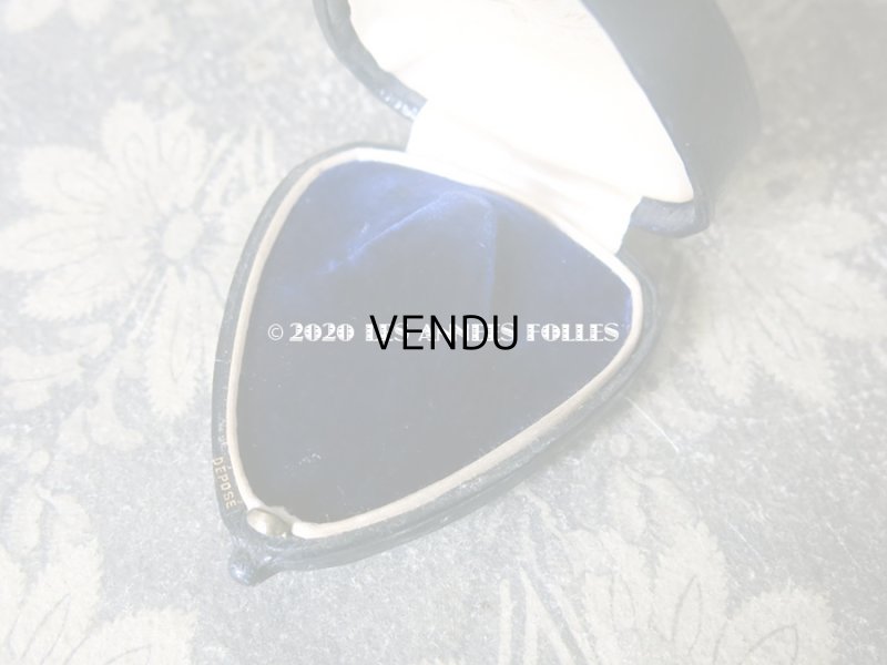 画像5: アンティーク 本革製 百合の紋章 ジュエリーボックス リングボックス