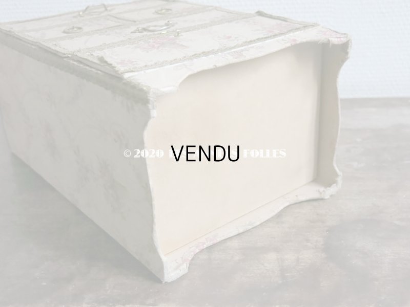 画像10: 【セール対象外】1900年代 アンティーク カルトナージュチェスト  薔薇の花かご