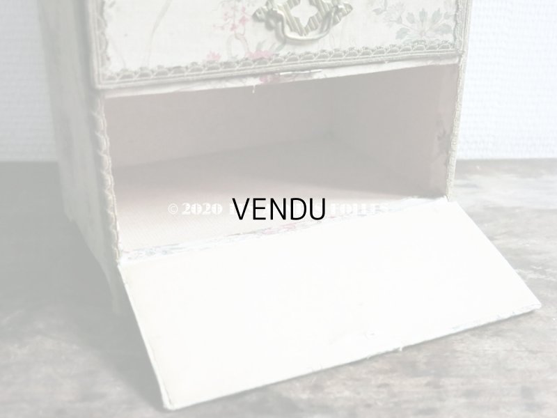 画像9: 【セール対象外】1900年代 アンティーク カルトナージュチェスト  薔薇の花かご