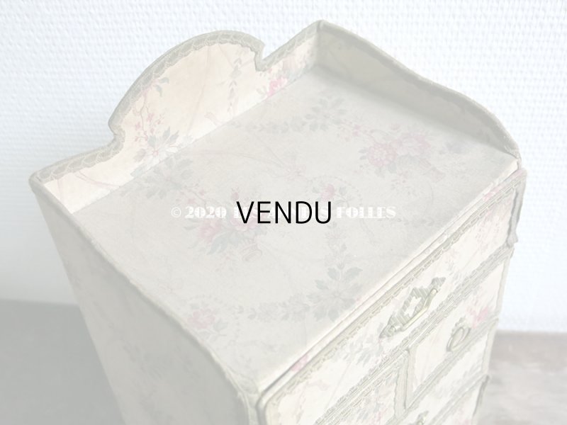 画像5: 【セール対象外】1900年代 アンティーク カルトナージュチェスト  薔薇の花かご