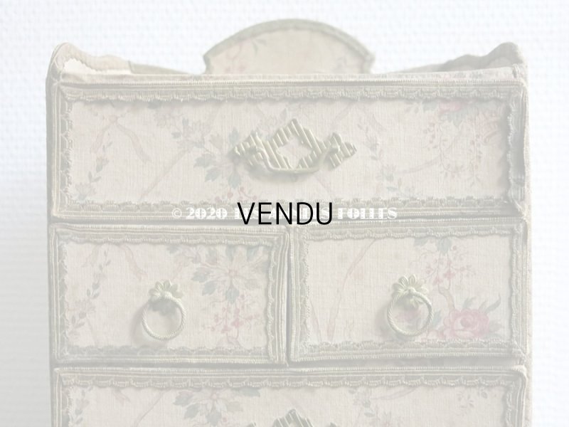 画像6: 【セール対象外】1900年代 アンティーク カルトナージュチェスト  薔薇の花かご