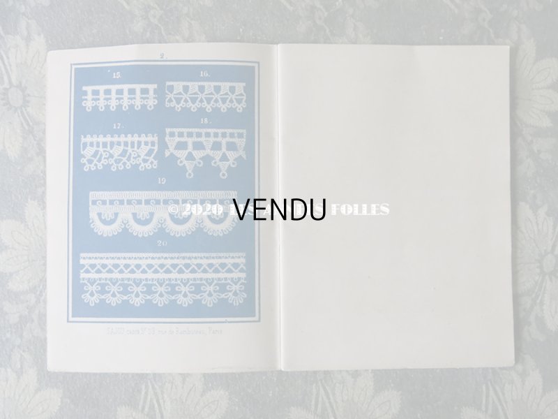 画像5: 1855〜1882年 アンティーク クロシェレースの図案帳 ALBUM POUR OUVRAGES AU CROCHET N81 - MAISON SAJOU - (35)