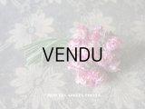 アンティーク ホワイト＆ピンクパープルの布花 コサージュ 
