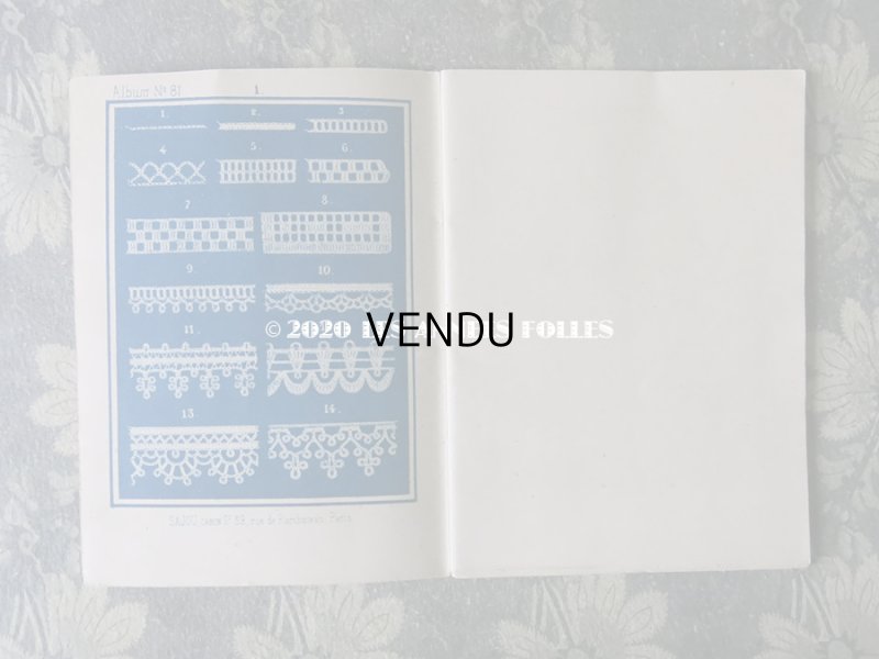 画像4: 1855〜1882年 アンティーク クロシェレースの図案帳 ALBUM POUR OUVRAGES AU CROCHET N81 - MAISON SAJOU - (35)